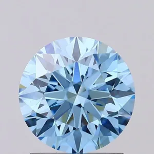 1.39 Carat Round Fancy Vivid Blue VS1 Lab Diamond