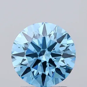 1.41 Carat Round Fancy Vivid Blue VS1 Lab Diamond