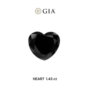 1.43 Carat Heart Fancy Black VVS2 Natural Diamond