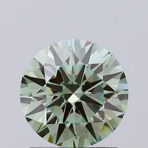 1.44 Carat Round Fancy Vivid Green VS2 Lab Diamond