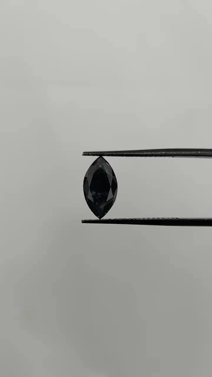 1.47 Carat Marquise Fancy Black VVS2 Natural Diamond 1 1.47 Carat Marquise Fancy Black VVS2 Natural Diamond