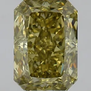 1.5 Carat Radiant Fancy Deep Yellow SI1 Natural Diamond