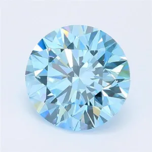 1.5 Carat Round Fancy Intense Blue VS2 Lab Diamond