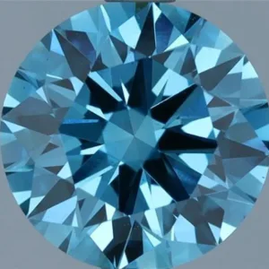 1.5 Carat Round Fancy Vivid Blue VS1 Lab Diamond