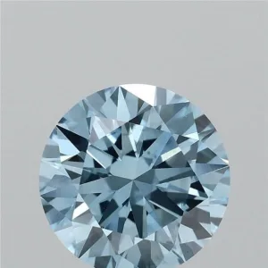 1.5 Carat Round Fancy Vivid Blue VS2 Lab Diamond