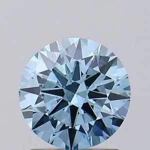 1.5 Carat Round Fancy Vivid Blue VS2 Lab Diamond