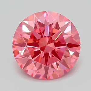 1.5 Carat Round Fancy Vivid Pink VS2 Lab Diamond