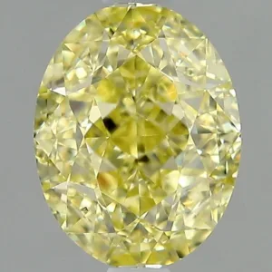 1.51 Carat Oval Fancy Yellow VS2 Natural Diamond