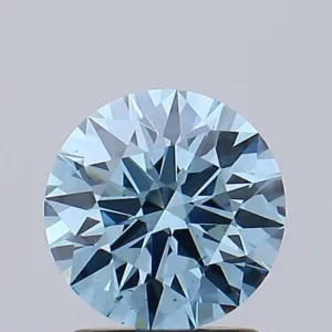 1.51 Carat Round Fancy Vivid Blue VS1 Lab Diamond