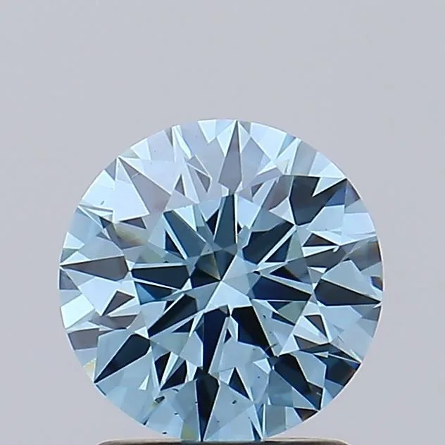 1.51 Carat Round Fancy Vivid Blue VS1 Lab Diamond 1 1.51 Carat Round Fancy Vivid Blue VS1 Lab Diamond