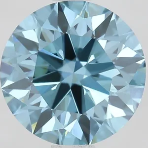 1.51 Carat Round Fancy Vivid Blue VVS2 Lab Diamond