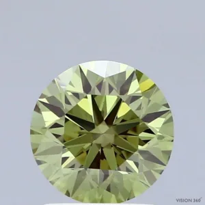 1.51 Carat Round Fancy Vivid Green VS1 Lab Diamond