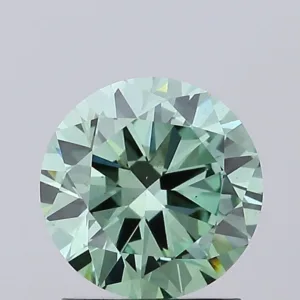 1.51 Carat Round Fancy Vivid Green VS2 Lab Diamond