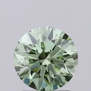 1.51 Carat Round Fancy Vivid Green VS2 Lab Diamond