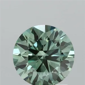 1.51 Carat Round Fancy Vivid Green VVS2 Lab Diamond