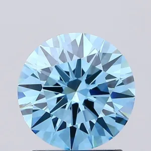 1.52 Carat Round Fancy Vivid Blue VS2 Lab Diamond