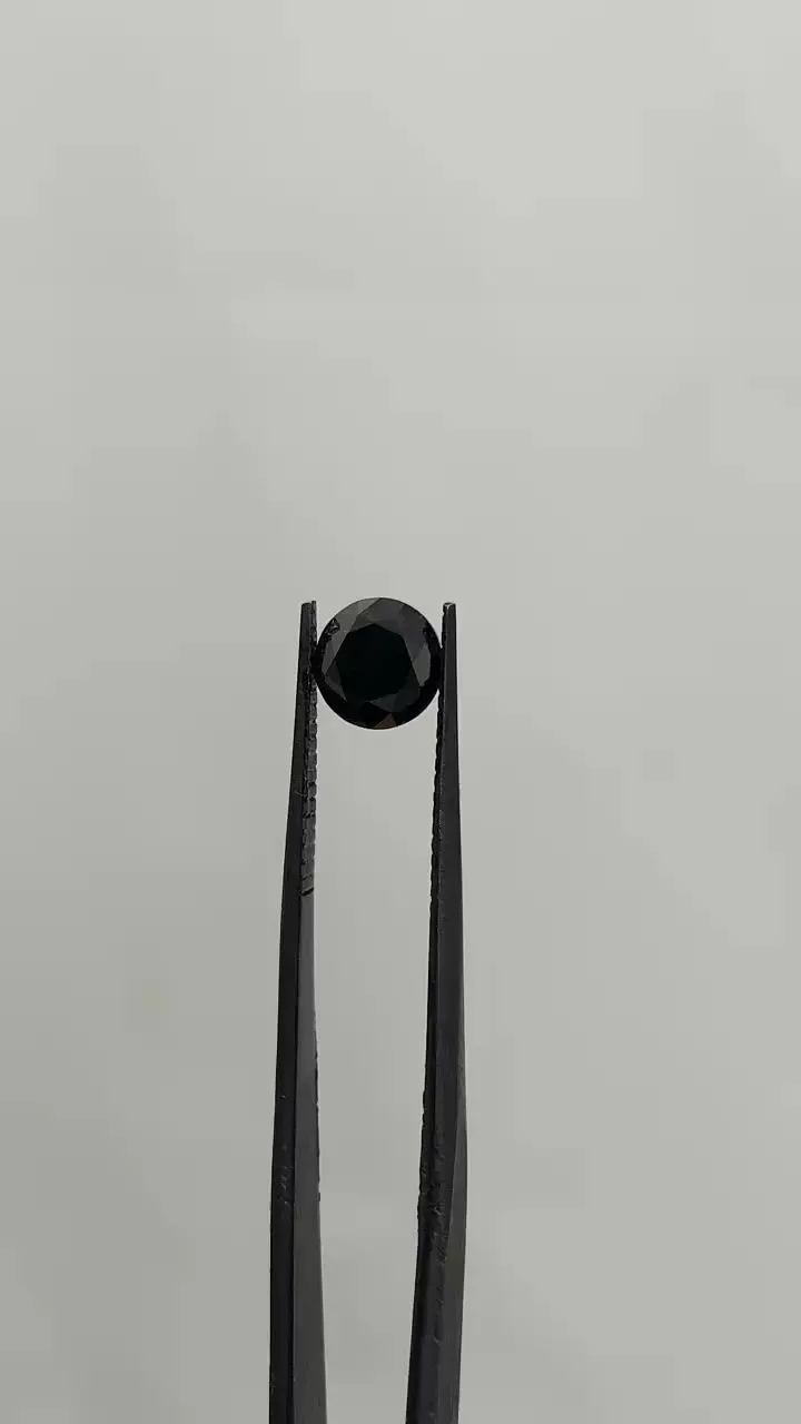 1.53 Carat Round Fancy Black VVS2 Natural Diamond 1 1.53 Carat Round Fancy Black VVS2 Natural Diamond
