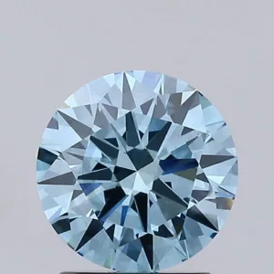 1.54 Carat Round Fancy Vivid Blue VS2 Lab Diamond