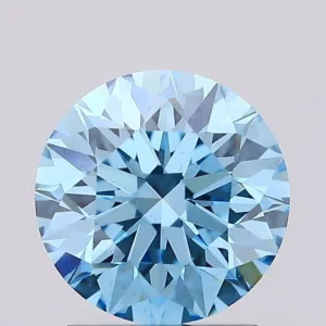 1.55 Carat Round Fancy Vivid Blue VS1 Lab Diamond