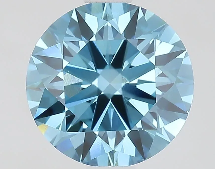 1.55 Carat Round Fancy Vivid Blue VS1 Lab Diamond 1 1.55 Carat Round Fancy Vivid Blue VS1 Lab Diamond
