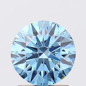1.55 Carat Round Fancy Vivid Blue VVS2 Lab Diamond