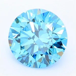 1.55 Carat Round Fancy Vivid Blue VVS2 Lab Diamond