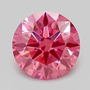 1.55 Carat Round Fancy Vivid Pink VS1 Lab Diamond