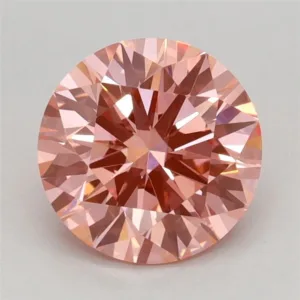 1.56 Carat Round Fancy Vivid Pink VVS2 Lab Diamond