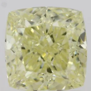1.57 Carat Cushion Brilliant Fancy Light Yellow VS1 Natural Diamond