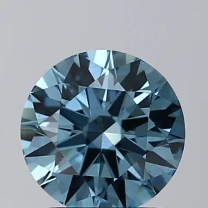1.57 Carat Round Fancy Vivid Blue VS2 Lab Diamond