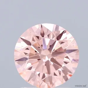 1.6 Carat Round Fancy Intense Pink VS2 Lab Diamond