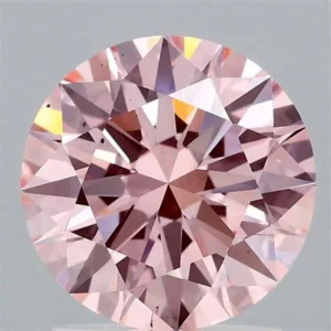 1.6 Carat Round Fancy Vivid Pink VS2 Lab Diamond
