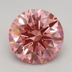 1.6 Carat Round Fancy Vivid Pink VVS2 Lab Diamond