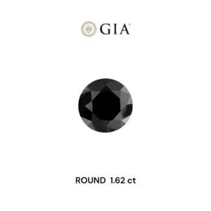 1.62 Carat Round Fancy Black VVS2 Natural Diamond