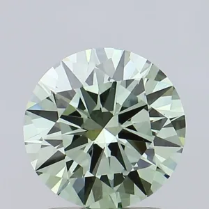 1.66 Carat Round Fancy Intense Green VS1 Lab Diamond