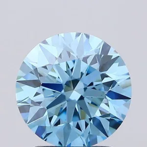 1.67 Carat Round Fancy Vivid Blue VS1 Lab Diamond