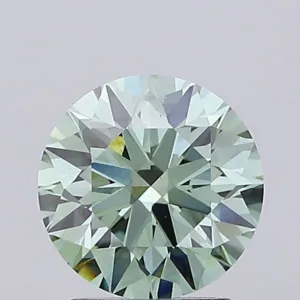 1.67 Carat Round Fancy Vivid Green VS2 Lab Diamond