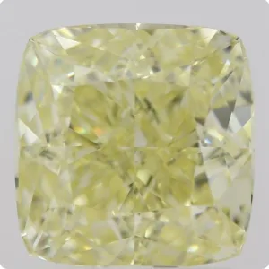 1.68 Carat Cushion Brilliant Fancy Yellow VS1 Natural Diamond