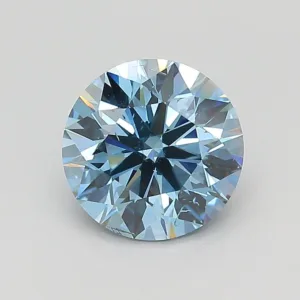 1.73 Carat Round Fancy Vivid Blue SI2 Lab Diamond