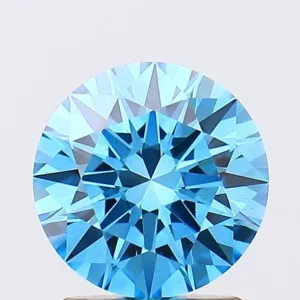 1.74 Carat Round Fancy Vivid Blue VS1 Lab Diamond