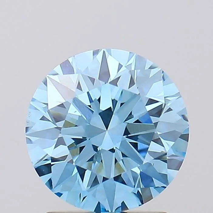 1.74 Carat Round Fancy Vivid Blue VVS2 Lab Diamond 1 1.74 Carat Round Fancy Vivid Blue VVS2 Lab Diamond