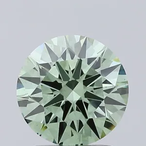 1.78 Carat Round Fancy Vivid Green VS2 Lab Diamond