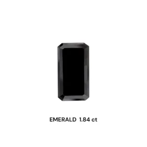 1.84 Carat Emerald Fancy Black Natural Diamond