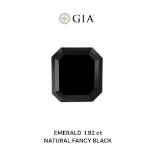 1.92 Carat Emerald Black Natural Diamond