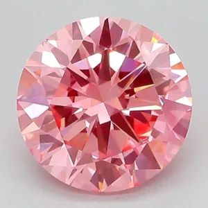 1.98 Carat Round Fancy Vivid Pink VS1 Lab Diamond