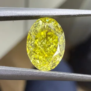 2 Carat Oval Fancy Intense Yellow VVS2 Natural Diamond