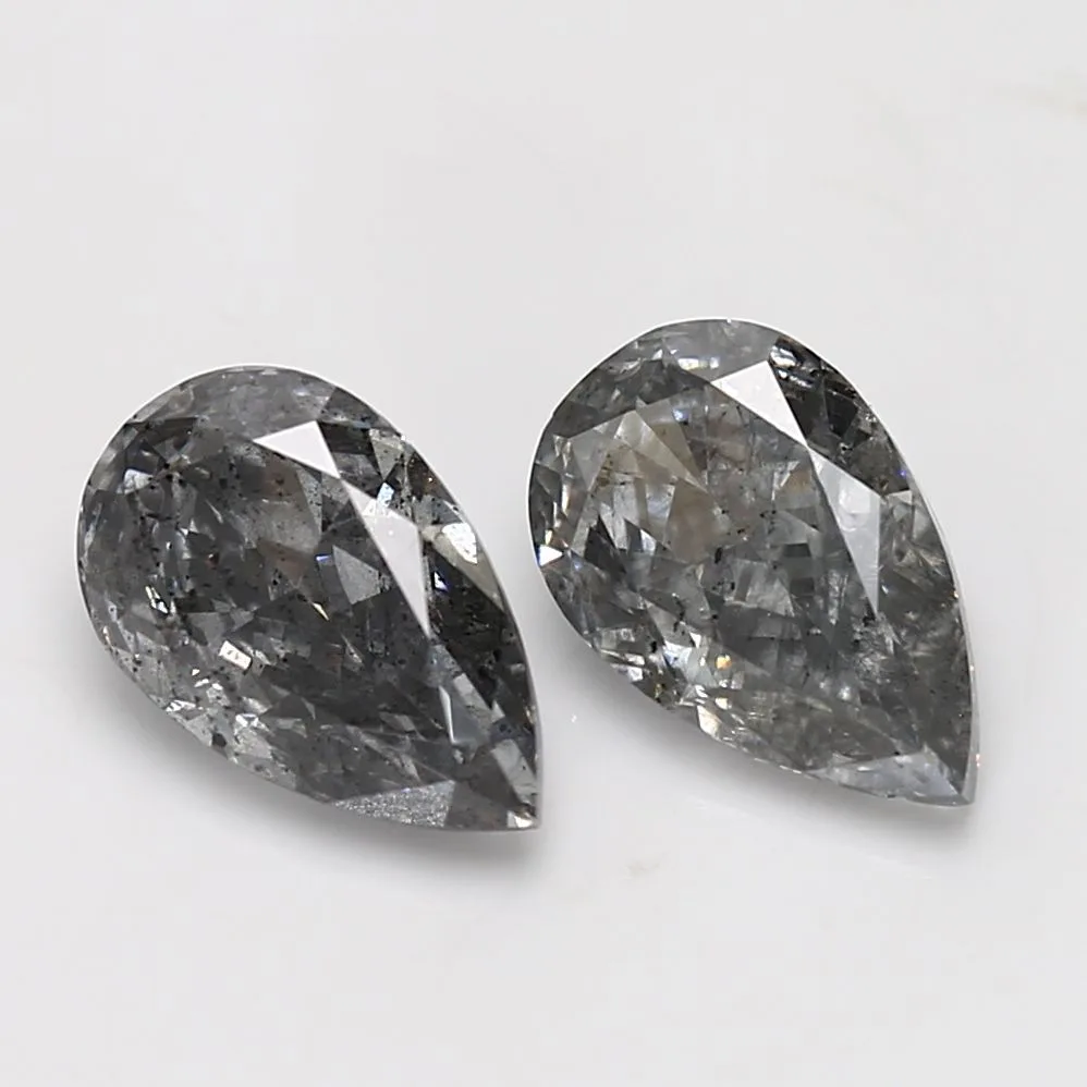 2 Carat Pear Fancy Gray I2 Natural Diamond 1 2 Carat Pear Fancy Gray I2 Natural Diamond