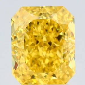 2 Carat Radiant Fancy Vivid Yellow VS1 Natural Diamond