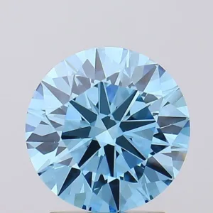 2 Carat Round Fancy Vivid Blue VVS2 Lab Diamond