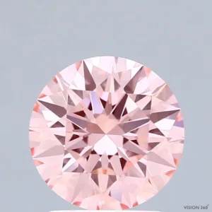 2 Carat Round Fancy Vivid Pink VS2 Lab Diamond